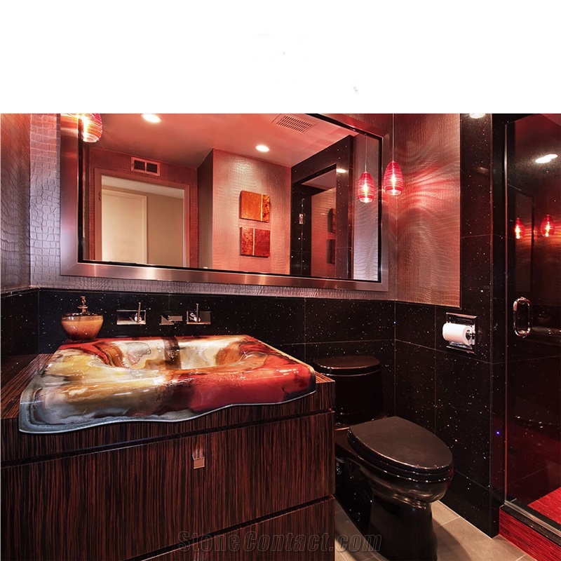 India Warangal Black Galaxy Granite Island Countertop
