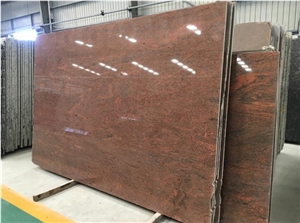 Indian Multicolor Red Granite Polished Slabs Tiles