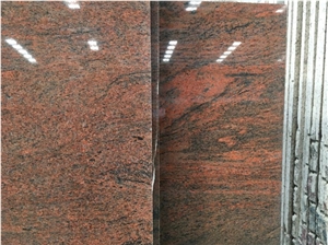 Indian Multicolor Red Granite Polished Slabs Tiles