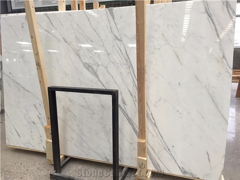 Italy Calacatta White Calacutta Marble Stone Slab