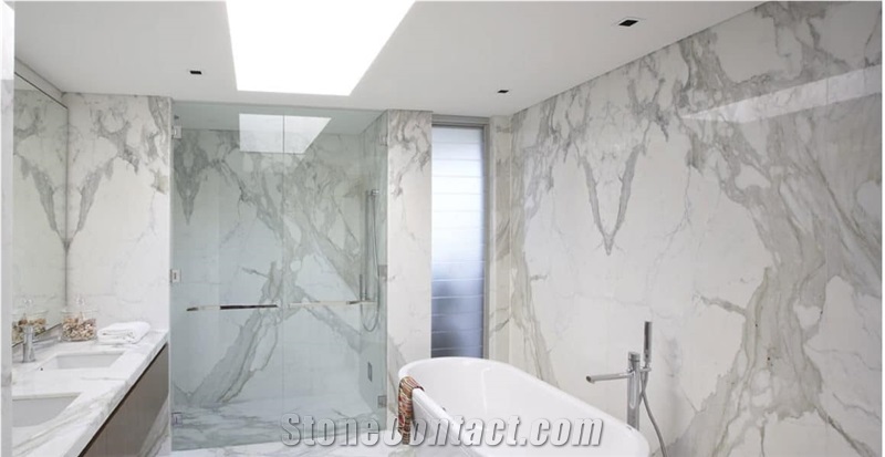 Italy Calacatta White Calacutta Marble Stone Slab