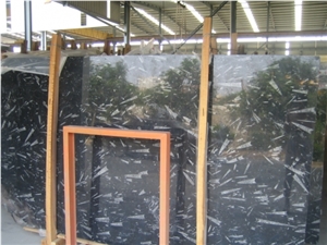 Italy Ocean Jura Black Marble Polished Floor Wall