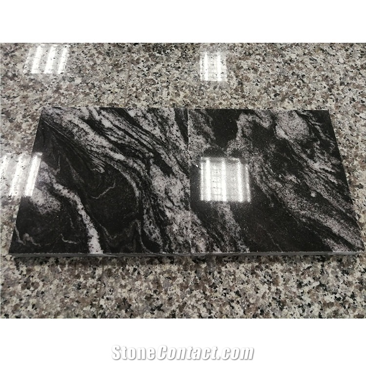 New Cosmic Black Fantasy Granite Slabs, Tiles