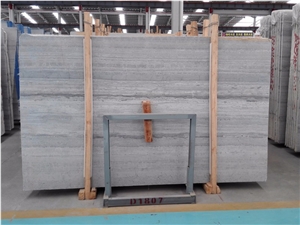 Polished China Blue Wood Vein Marble Slabs Tiles