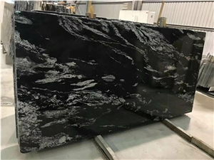 Polished Chinese Black Royal Ballets Granite Slabs