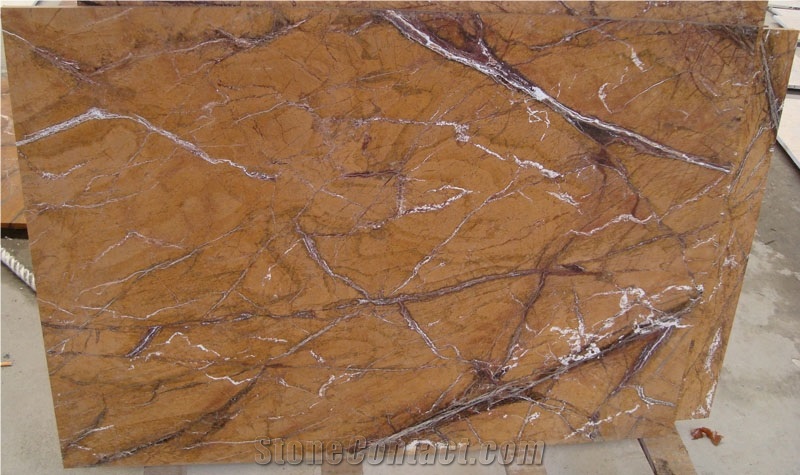 Polished India Rainforest Gold Marble Stone Slabs