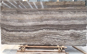 Polished Iran Grey Persian Silver Travertine Slabs