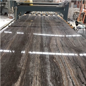 Polished Iran Grey Persian Silver Travertine Slabs