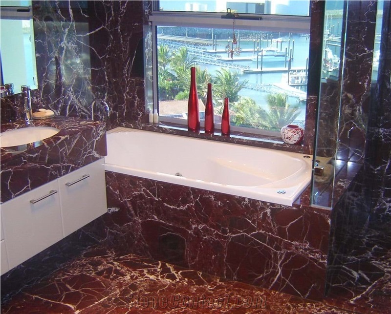 Polished Italy Rosso Levanto Marble Slabs Tiles