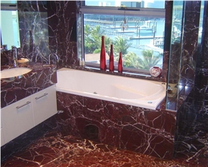 Polished Italy Rosso Levanto Marble Slabs Tiles
