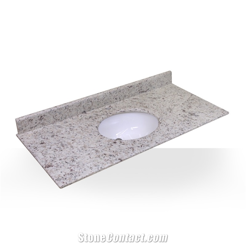 Polished Kashmir White Granite Bathroom Countertop