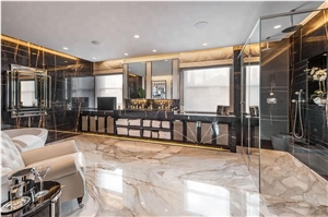 Polished Noir St. Laurent Marble Stone Slabs Tiles