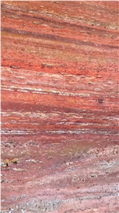 Polished Spain Red Rojo Alhambra Travertine Slabs