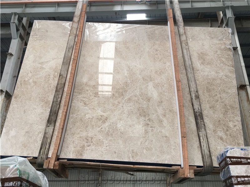 Polished Turkey Cream Cappucino Marble Tiles Slabs