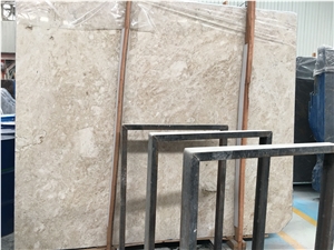 Polished Turkey Cream Cappucino Marble Tiles Slabs
