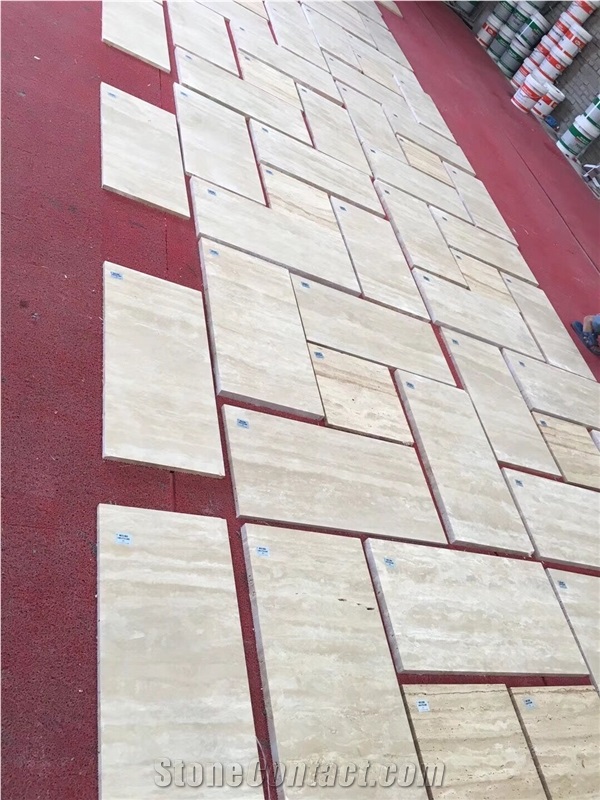 Polished Turkey Ivory Travertine Slabs Tile