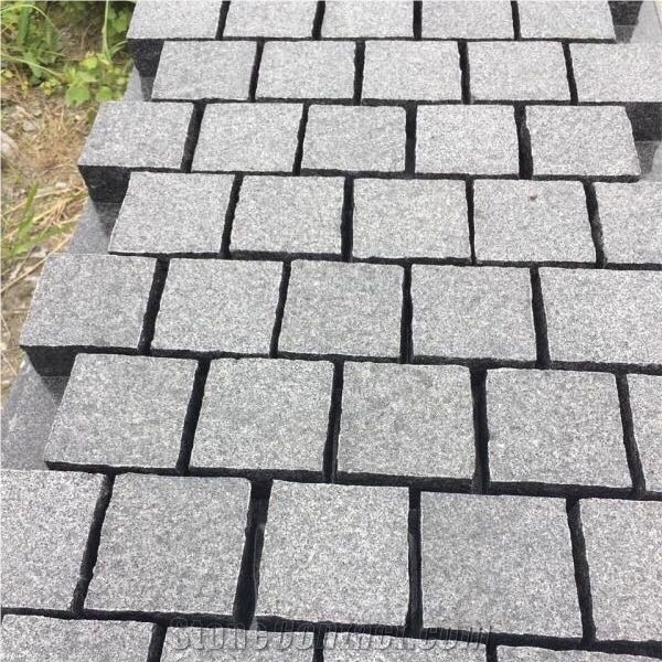 Split Padang Black G654 Granite Cubes