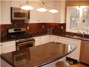 Tan Brown Granite Polished Vanity Tops& Bath Countertops