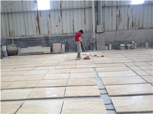 Turkey Light Cream Beige Travertine Flooring Tiles
