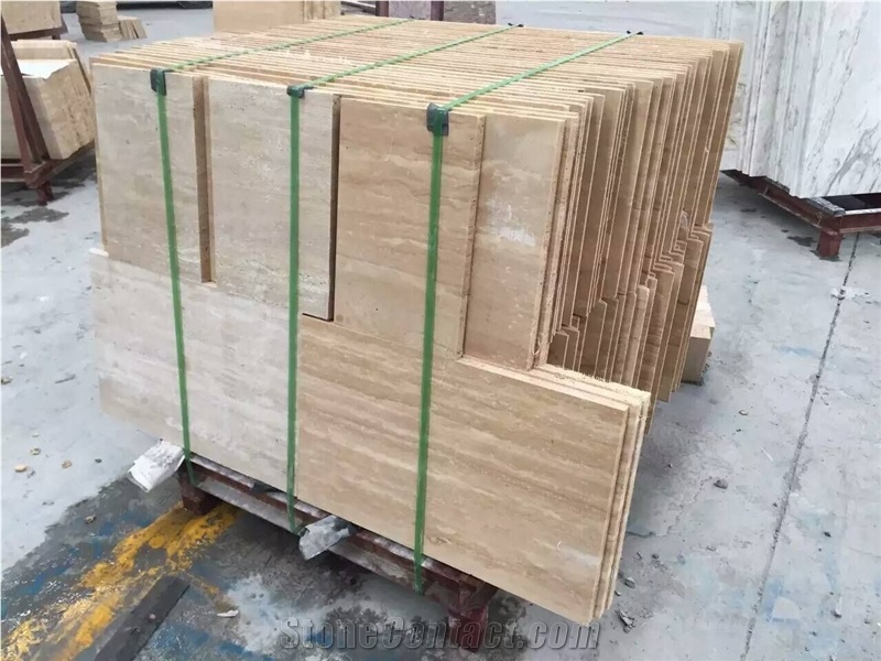 Turkey Light Cream Beige Travertine Flooring Tiles