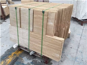Turkey Light Cream Beige Travertine Flooring Tiles