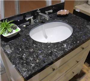 Ukraine Volga Blue Star Granite Vanity, Countertop