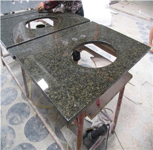 Verde Ubatuba Green Granite Polished Vanity Tops