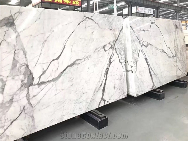 White Statuario Italy Statuary Marble Slabs Tiles