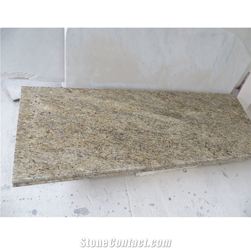 Yellow Granito Amarelo Ornamental Bath Countertop