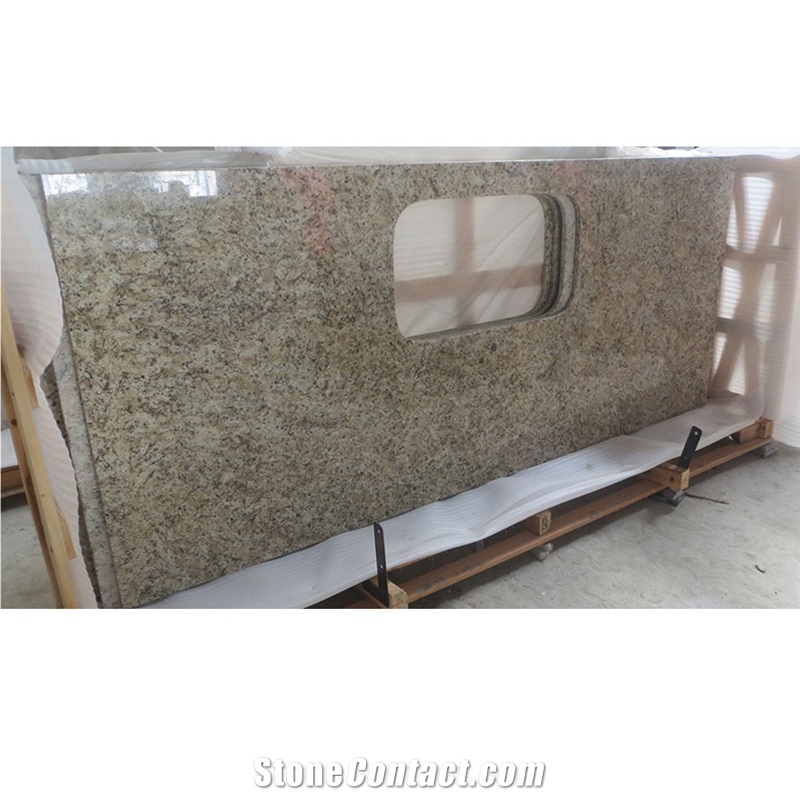 Yellow Granito Amarelo Ornamental Bath Countertop