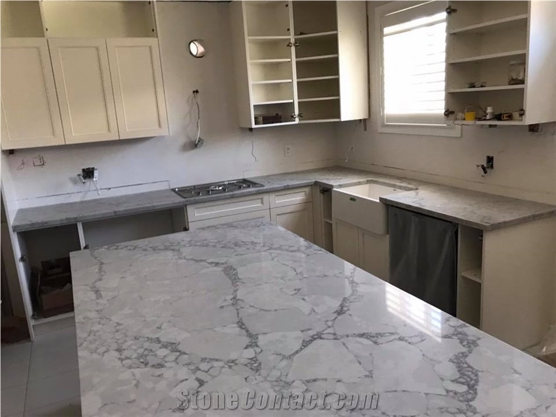Calacatta Belgia Marble Kitchen Counter Top