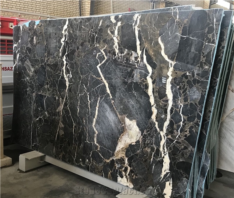 Black Marble Slabs, Iran Black Marble