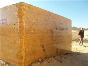 Lemon Travertine, Iran Yellow Travertine Block