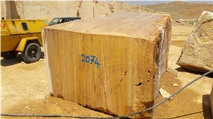 Lemon Travertine, Iran Yellow Travertine Block