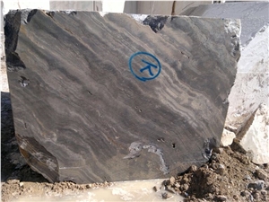 Silver Travertine Blocks, Iran Grey Travertine