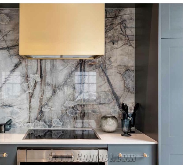 Ledmore Grey Marble Kitchen Splashback