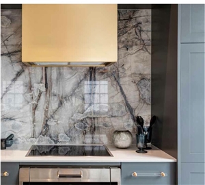 Ledmore Grey Marble Kitchen Splashback
