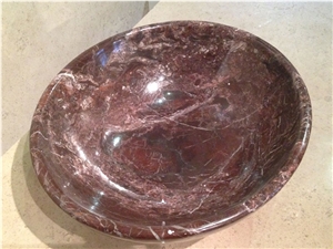 Red Serpentine Wash Basin
