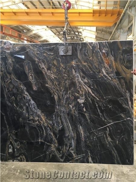 Blue Lotus Crystal Marble Bookmatched Slabs