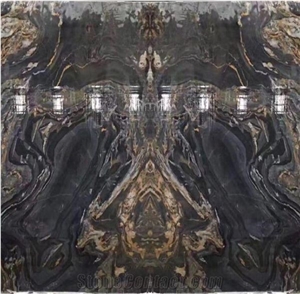 Blue Lotus Crystal Marble Bookmatched Slabs