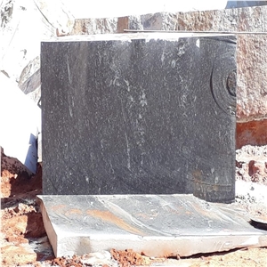 Black Cosmic Schist Blocks, Exotic Black Schist Blocks