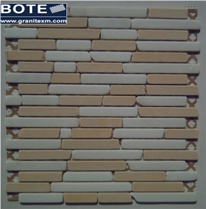 Unique Rosa Yellow Free Length Marble Mosaic Tiles