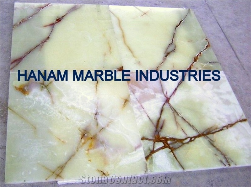 Light Green Onyx Tiles, Pakistan Light Green Onyx