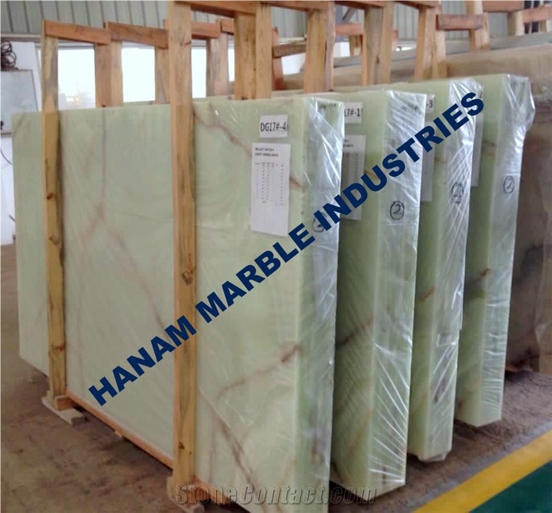 Light Green Onyx Tiles, Pakistan Light Green Onyx