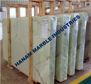 Light Green Onyx Tiles, Pakistan Light Green Onyx