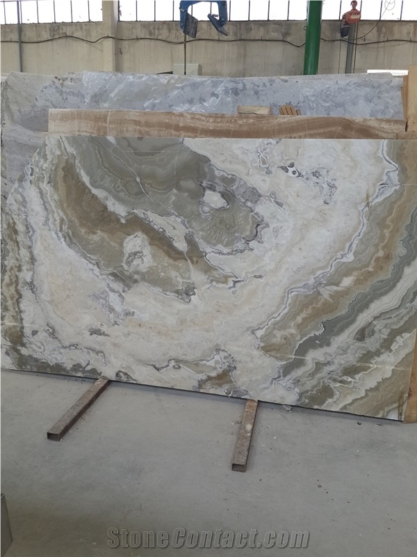 Golden Cloud Onyx Slabs
