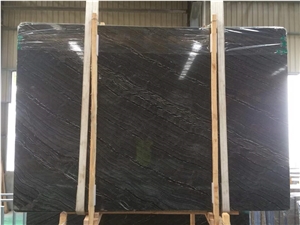 China Zebra Black Marble Wooden Vein Marble Slabs