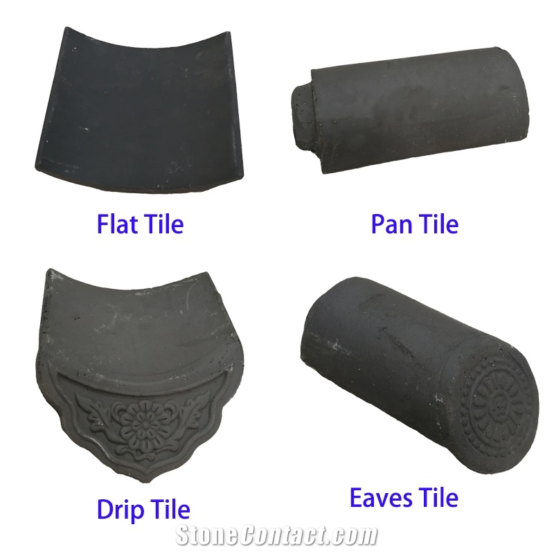 Japanese Style Clay Roof Tiles for Garden House
