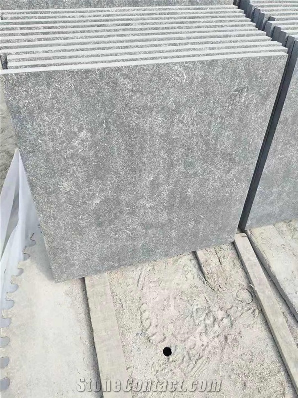 Flamed Brushed Tiles in Bluestone,L828,Limestone