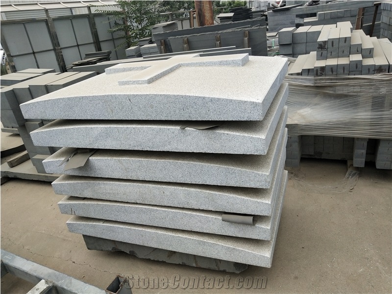 Sesame White Granite Tombstone G603 Cross Mounment